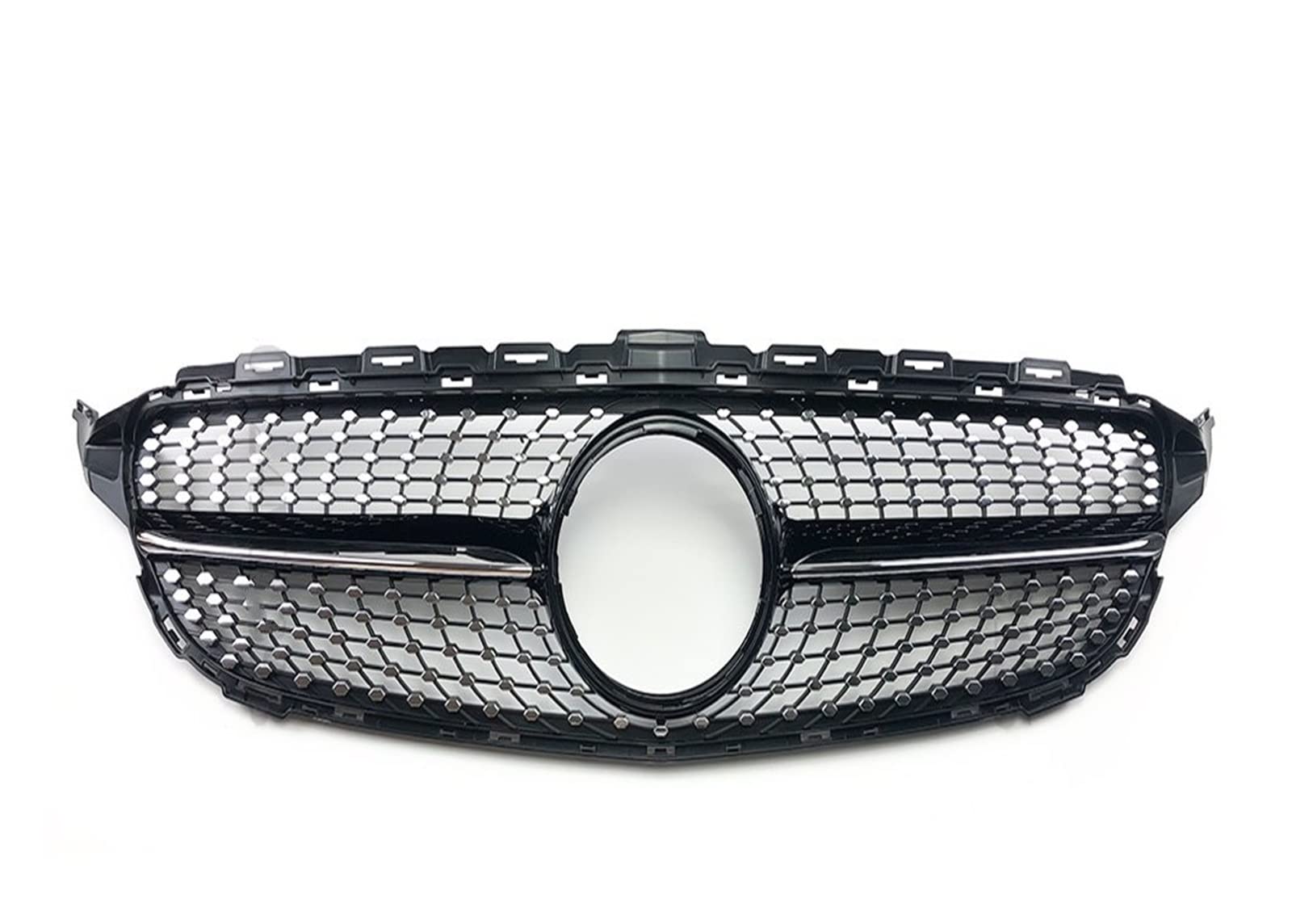 Auto Frontgrill Auto Kühlergrill Für Benz W205 C205 S205 C43 C 2014-2021 C200 C260 C180 C250 C300 Für Coupe Für AMG Tuning GT Diamant Front Stoßstangengrill Frontgrill(14-18 Glossy Black-2) von Wnfmjqe