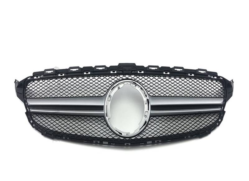 Auto Frontgrill Auto Kühlergrill Für Benz W205 C205 S205 C43 C 2014-2021 C200 C260 C180 C250 C300 Für Coupe Für AMG Tuning GT Diamant Front Stoßstangengrill Frontgrill(19-21 Chrome Silvery) von Wnfmjqe