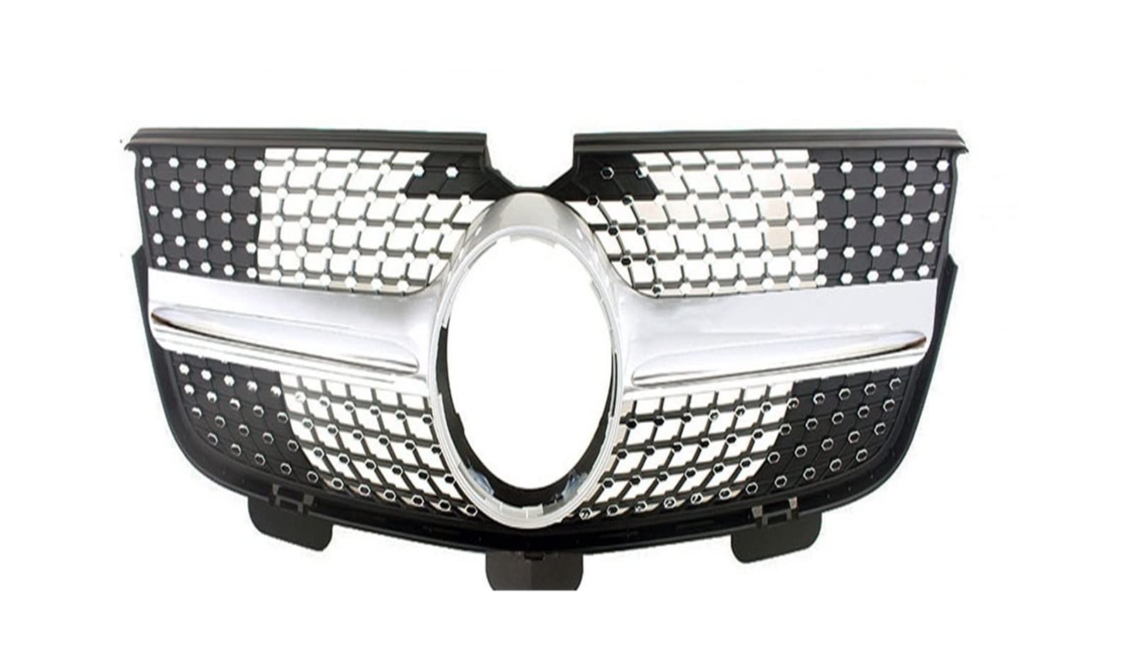 Auto Frontgrill Auto Kühlergrill Für Benz X164 GL-Klasse 2007 2008 2009 2010 2011 2012 Auto Vorderen Stoßfänger Racing Grill Billet Grille Abdeckung(2010-2012 Two Fins) von Wnfmjqe