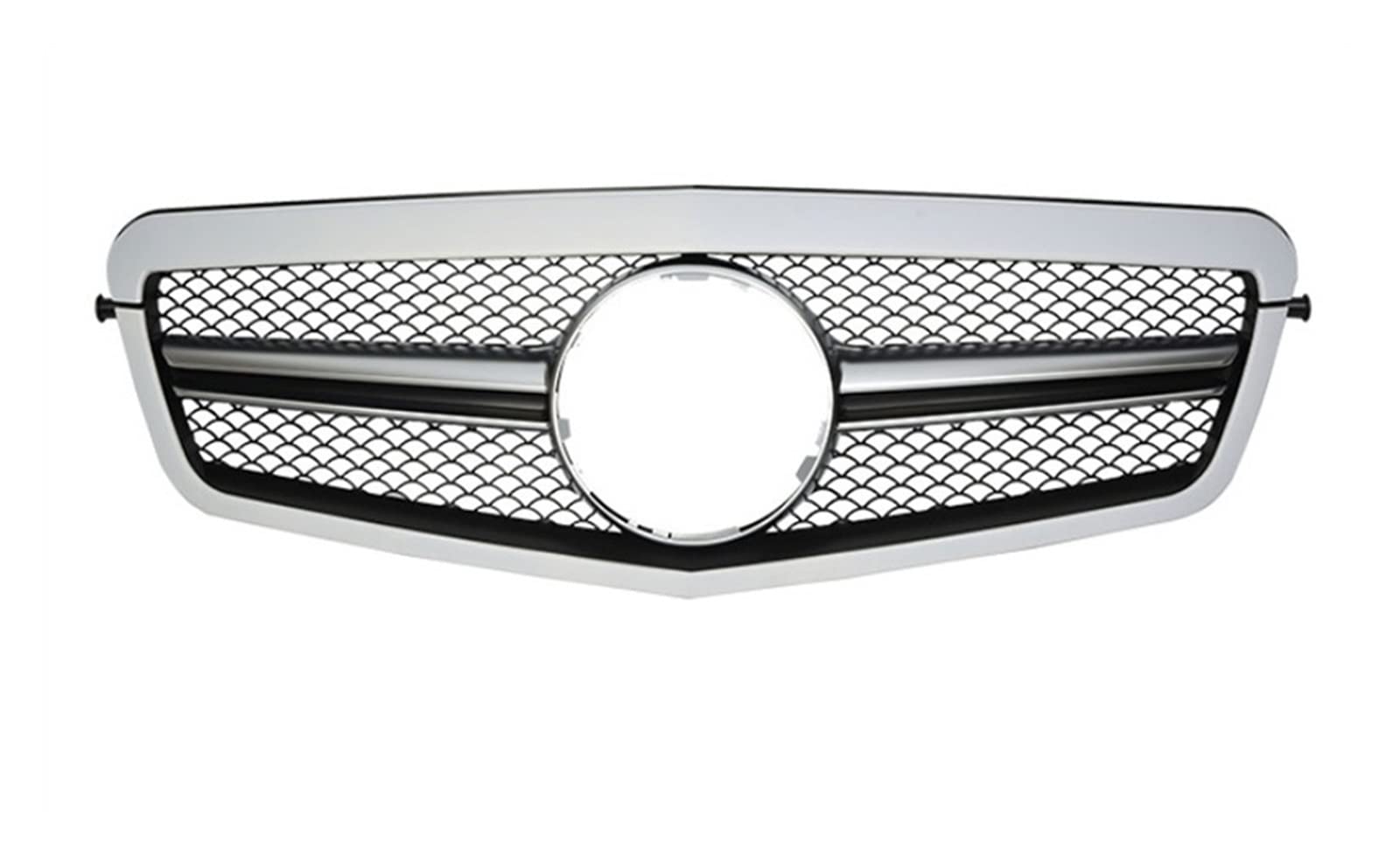 Auto Frontgrill Auto Kühlergrill Für E-Klasse W212 2009 2010 2011 2012 Kühlergrill E300L E400L E200 E350 Kühlergrill Frontgrill Passend Mit Emblem(Silber) von Wnfmjqe