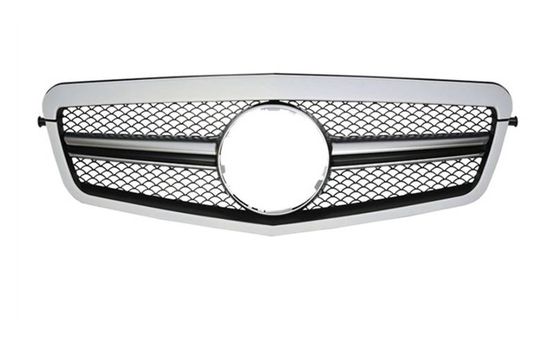 Auto Frontgrill Auto Kühlergrill Für E-Klasse W212 2009 2010 2011 2012 Kühlergrill E300L E400L E200 E350 Kühlergrill Frontgrill Passend Mit Emblem(Silber) von Wnfmjqe