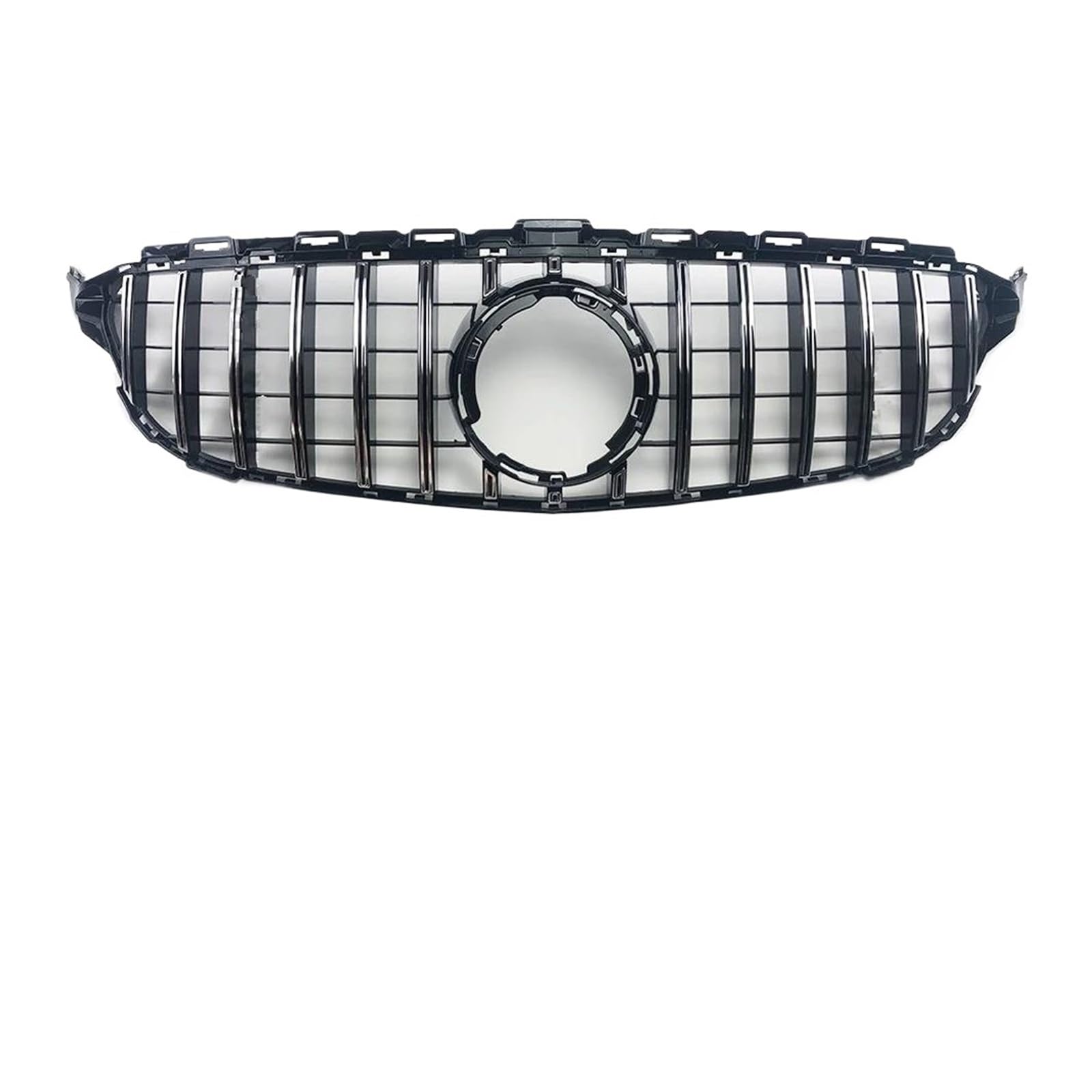 Auto Frontgrill Auto Kühlergrill Für GT Style Frontgrill Für Benz W205 S205 C205 C 2014-2015 2016 2017 2018 2019 2020 2021 C180 C200 C260 C250 C300 Für AMG Haubennetz(19-21 Silvery) von Wnfmjqe