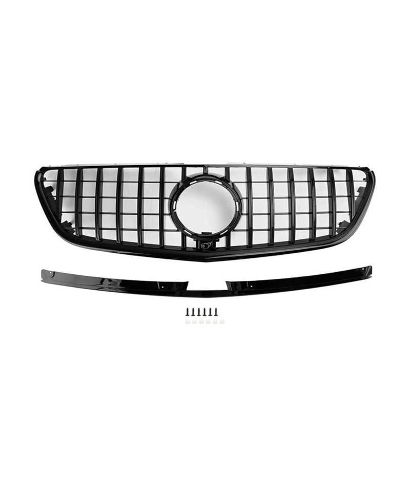 Auto Frontgrill Auto Kühlergrill Schwarz Glänzender Frontgrill Für Die Stoßstange Für Benz Für Vito W447 2015–2016 2017 2018 2019 Für GT-Style-Frontgrill von Wnfmjqe