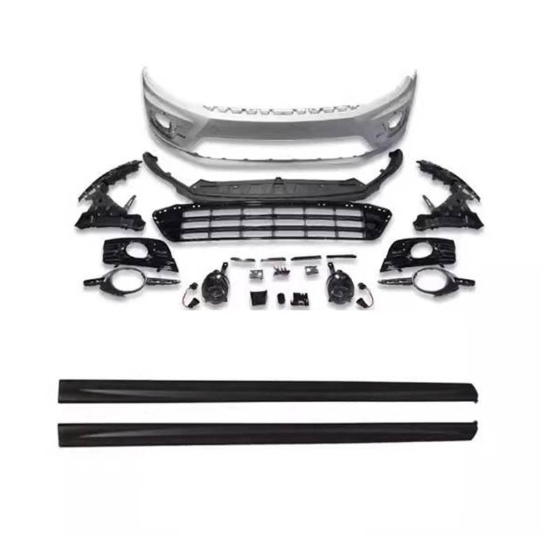 Auto Frontgrill Auto Kühlergrill Unlackiertes Body Kit Für Frontstoßstange Für VW Für Passat CC 2013-2018 2019 2020 Modifizierte Seitenschweller Im Rliine-Stil Heckflügel Hecklippe(Body kit 1) von Wnfmjqe