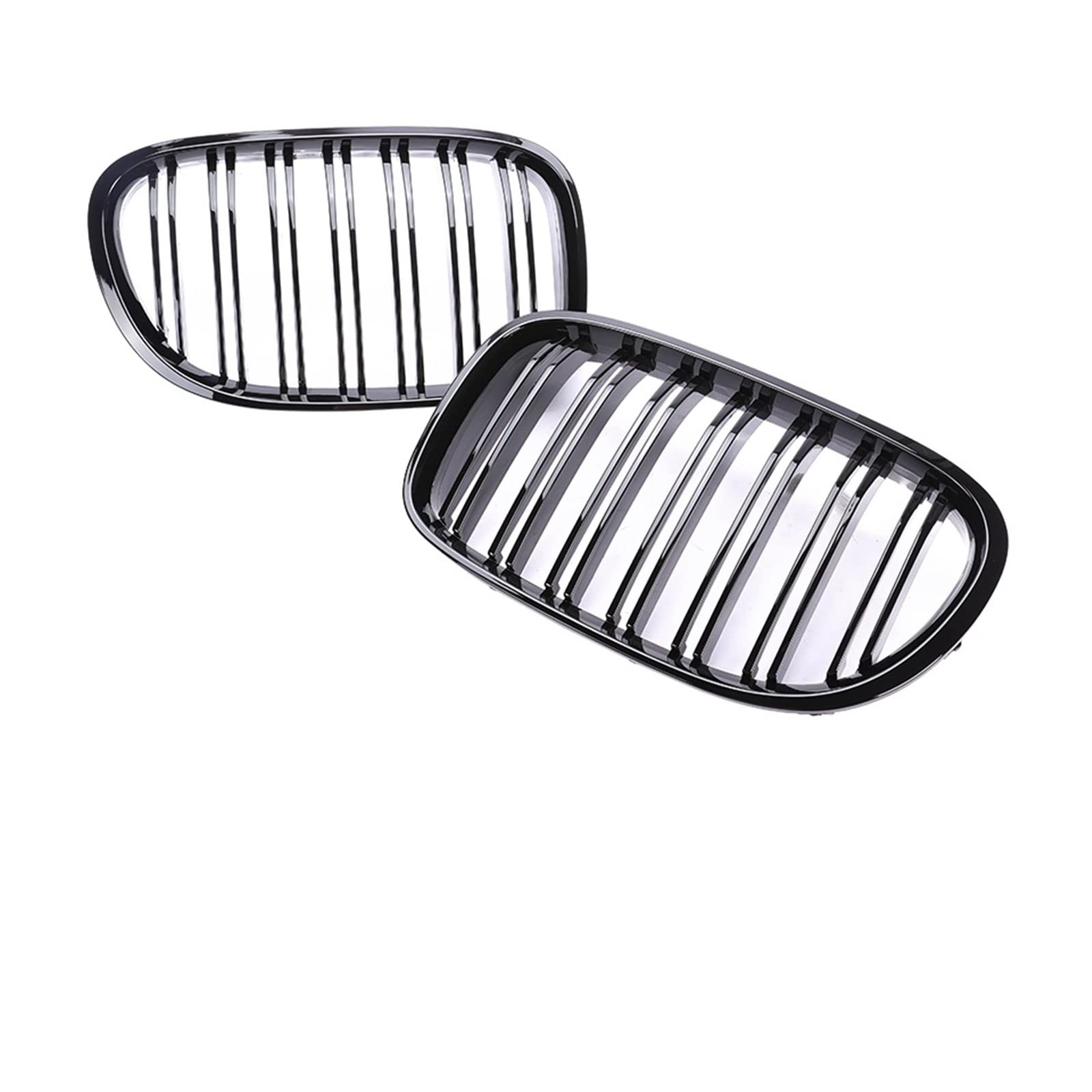 Auto Frontgrill Auto Kühlergrill Unteren Front Oberen Nieren Stoßstange Grills Dual Lamellen Interrior Grille Für 7 Serie F01 F02 2008 2009 2010 2011 2012 2013 2014 2015(Dual Gloss Black) von Wnfmjqe