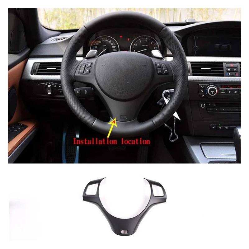 Auto Innenraum Zierleiste Auto Lenkrad Dekoration Abdeckung Trim Rahmen Aufkleber Für 3 Serie Für E90 Für E92 2005 2006 2007 2008 2009 2010 2011 2012 Auto Zubehör Auto Innenraum(Style 2) von Wnfmjqe