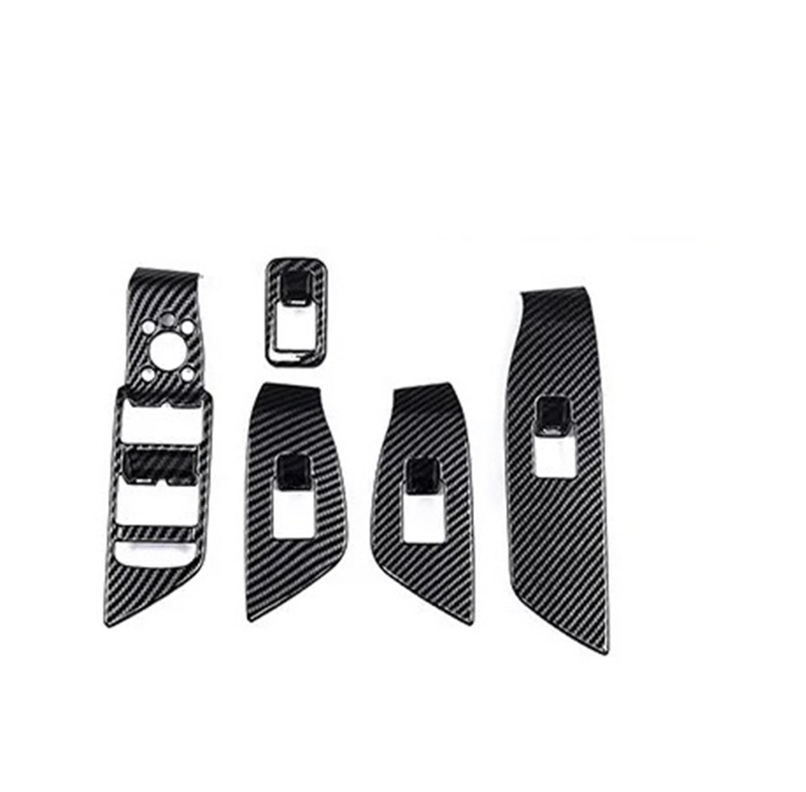 Auto Innenraum Zierleiste Für A4 Für A5 Carbon Fiber Innenleisten Panel Rahmen Schalthebel Kragen Konsole Dashboard Armlehne Dekoration Abdeckung Pad Auto Innenraum(Window Lifting Panel) von Wnfmjqe