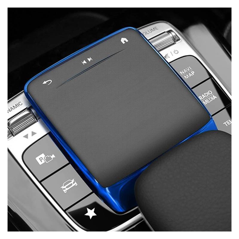 Auto Innenraum Zierleiste Für Für Benz Für GLE Für GLS Für GLB Klasse Für W177 Für W247 Für C118 Für W167 Center Control Maus Screen Protector Abdeckung Auto Zubehör Auto Innenraum(Blau) von Wnfmjqe