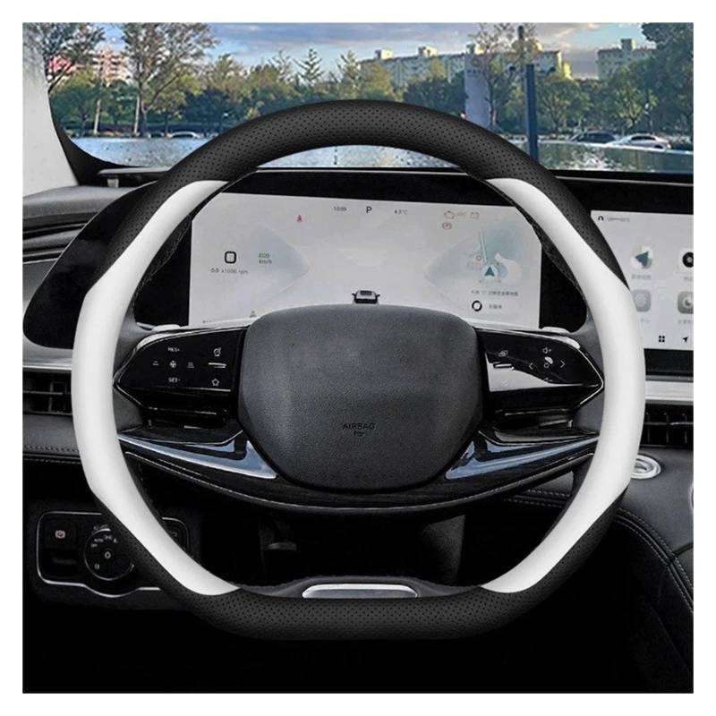 Auto-Innentürgriff Auto Lenkrad Abdeckung Wrap Für Exeed Für Yaoguang Für LX Für RX Für TXL Für VX Für TX D Typ Lenkrad Halter Autoinnenraumtürgriff(Black White) von Wnfmjqe