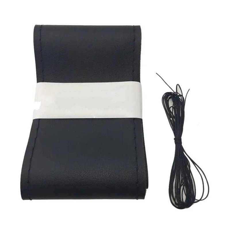 Auto-Innentürgriff Auto Lenkrad Geflecht Abdeckung Für 36/38/40 cm Textur Weiche Künstliche Leder Auto Abdeckungen Suite Mit Nadeln Und Faden Autoinnenraumtürgriff(36cm Black) von Wnfmjqe