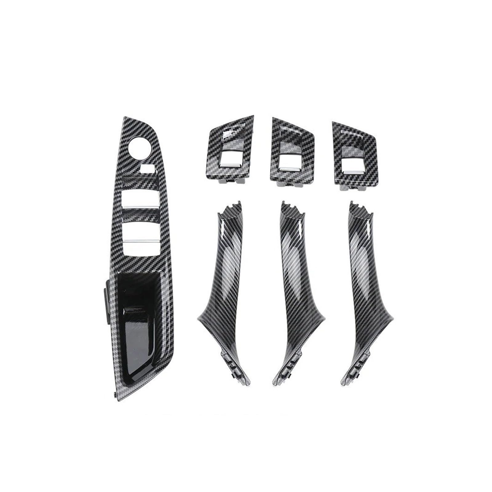 Auto-Innentürgriff Für F10 Für F11 LHD Auto Innen Tür Griff Carbon Fiber Griff Set Platte Dekorative Abdeckung Für Links Hand Autoinnenraumtürgriff(Model A) von Wnfmjqe