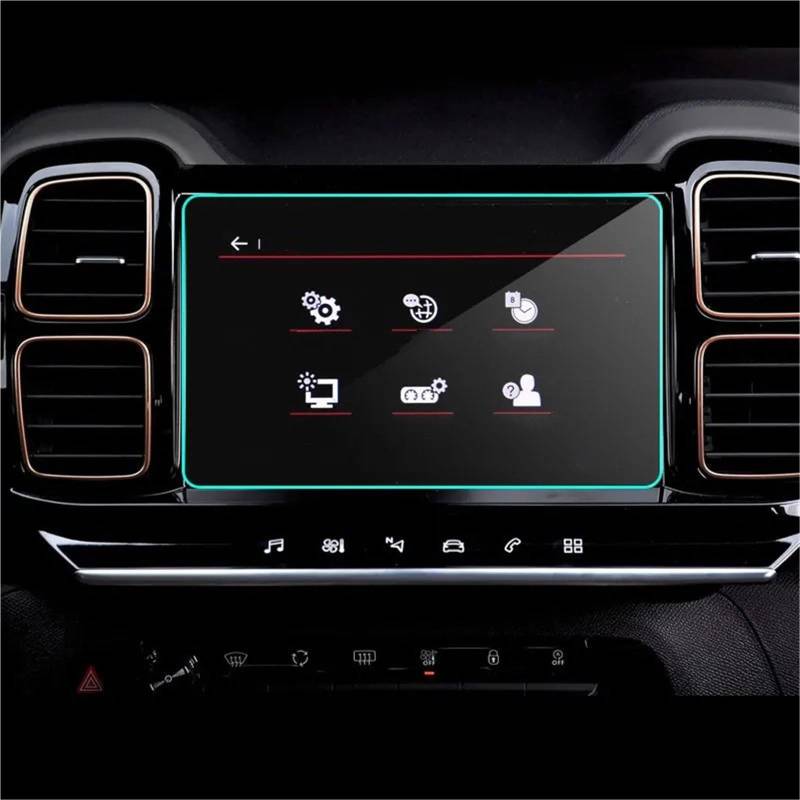 Displayschutzfolie Auto-Displayschutzfolie Für Citroen Für C5 Für Aircross 2017 2018 2019, HD-klare Auto-GPS-Navigation, Gehärtetes Glas, Schutzfolie Navigation Displayschutz von Wnfmjqe