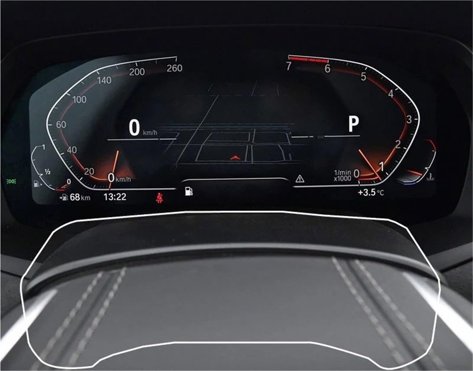 Displayschutzfolie Auto-Innenausstattung Instrumententafel Gehärtetes Glas Schutzfolie Displayschutzfolie Für X3 Für X4 G01 G02 2020 Navigation Displayschutz(Low Match) von Wnfmjqe