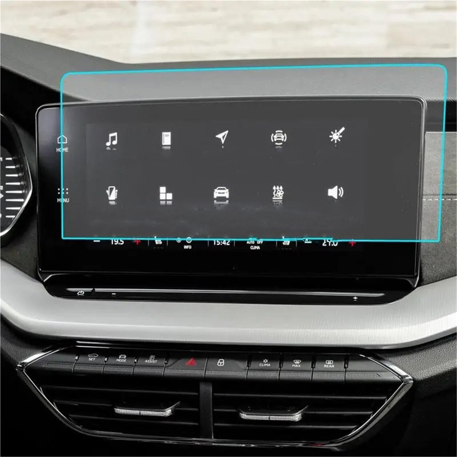 Displayschutzfolie Auto Navigtion Gehärtetem Glas LCD Screen Schutz Film Aufkleber Dashboard Schutz Für Skoda Für Octavia MK4 2020 Navigation Displayschutz(for GPS) von Wnfmjqe