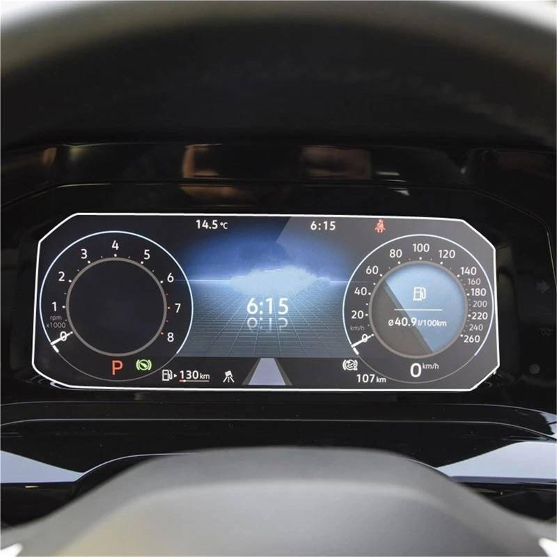 Displayschutzfolie Auto Navigtion Gehärtetem Glas LCD Screen Schutz Film Aufkleber Schutz Für VW Für Golf 8 Dashboard 2021 Navigation Displayschutz(Instrument Glass) von Wnfmjqe