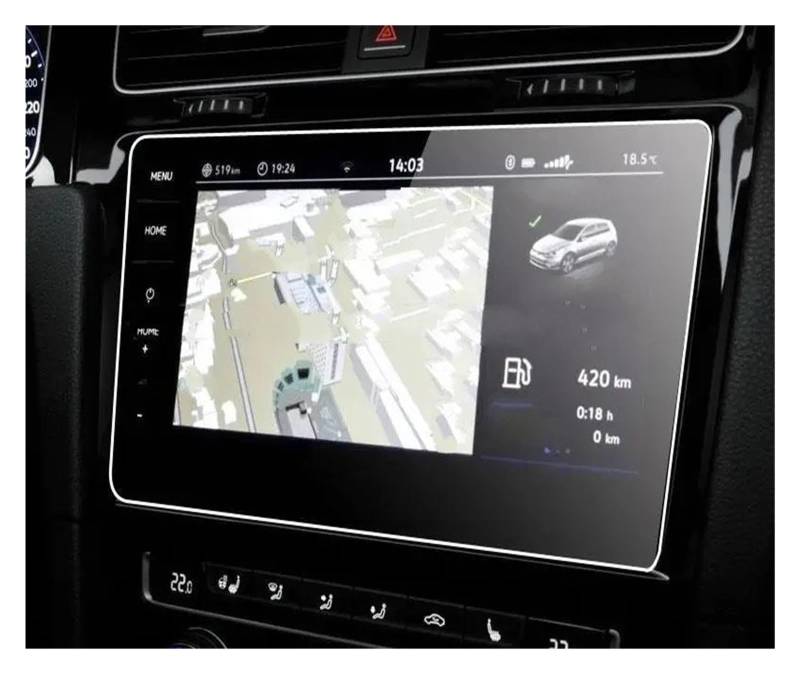 Displayschutzfolie Displayschutz Aus Gehärtetem Glas Für VW Für Golf 7 7,5 Facelift 2018-2020 9,2 Zoll Infotainmentsystem Autonavigation Film GPS Navigation Displayschutz von Wnfmjqe