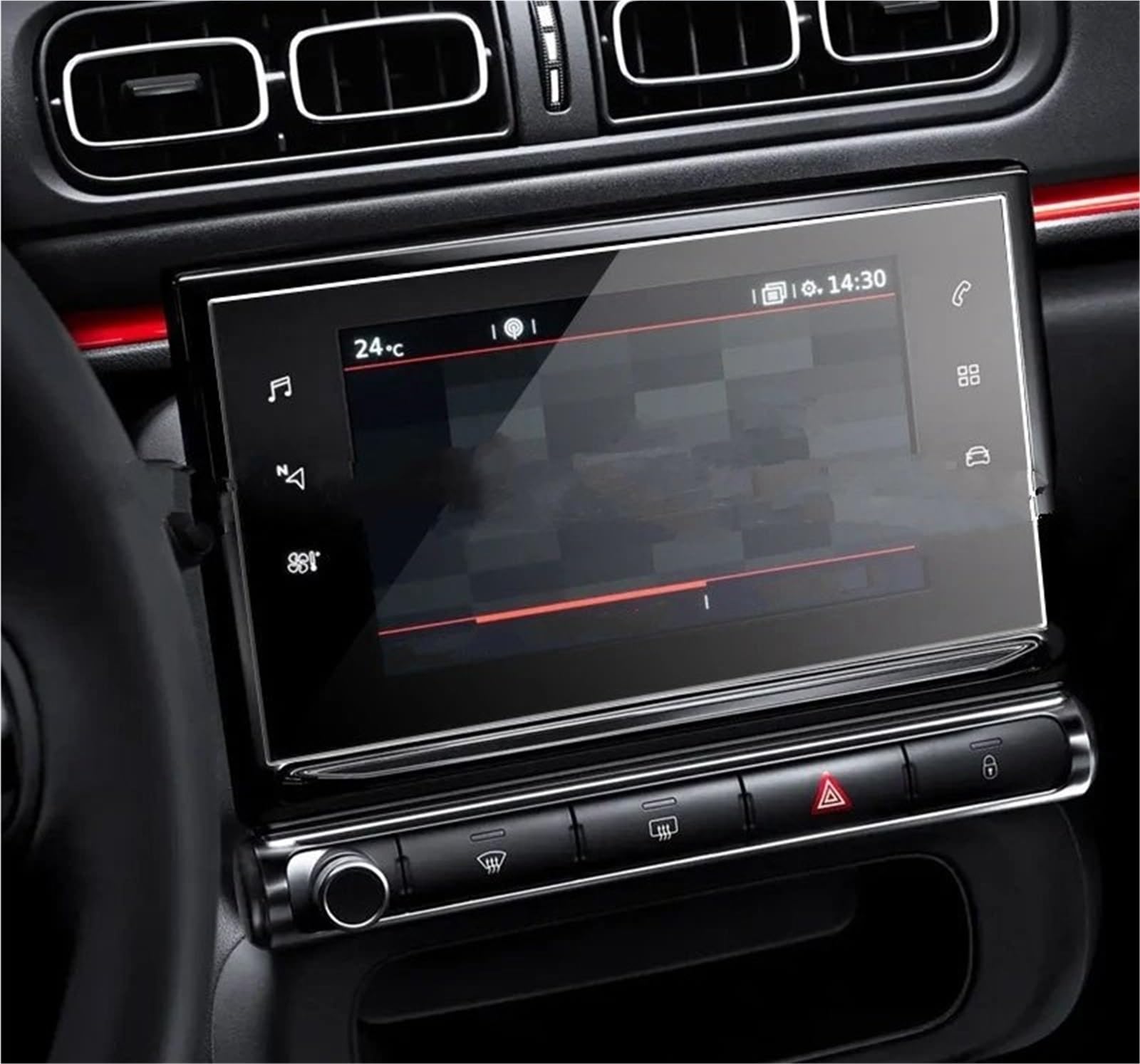 Displayschutzfolie Displayschutzfolie Aus Gehärtetem Glas Für Citroen Für C3 Für AIRCROSS 2016–2020, Autoradio, GPS-Navigation, Innenausstattung Navigation Displayschutz von Wnfmjqe