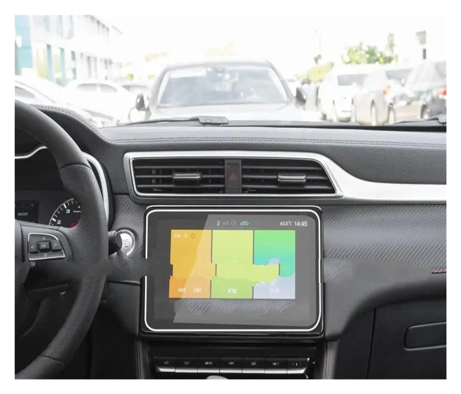 Displayschutzfolie Displayschutzfolie Aus Gehärtetem Glas Für MG Für ZS EV 2022 2023 10,1 Zoll Auto-Infotainmentsystem Radio GPS-Navigation Innenraum Navigation Displayschutz von Wnfmjqe