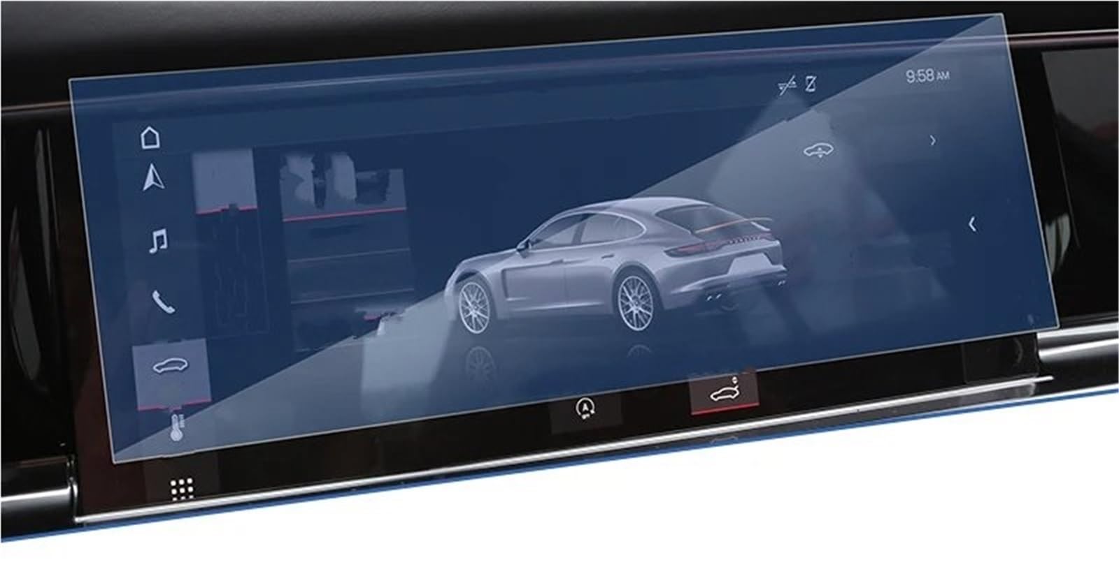 Displayschutzfolie Für Panamera 971 2017 2018 2019 2021 2022 Autonavigationsfolie GPS Touch Vollbildschutz Gehärtetes Glas Zubehör Navigation Displayschutz von Wnfmjqe