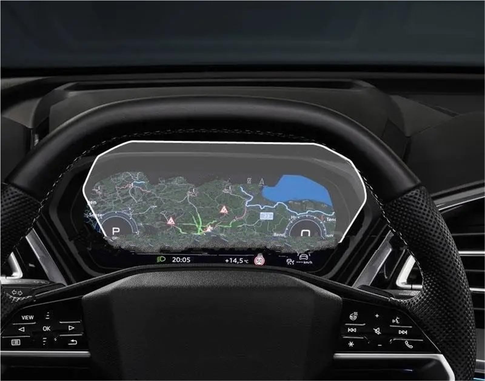 Displayschutzfolie Gehärtetem Glas Displayschutzfolie Für Q4 Für E-tron 2022 Autoradio GPS Navigation Displayschutzfolie Autoinnenraum Navigation Displayschutz(for Instrument) von Wnfmjqe