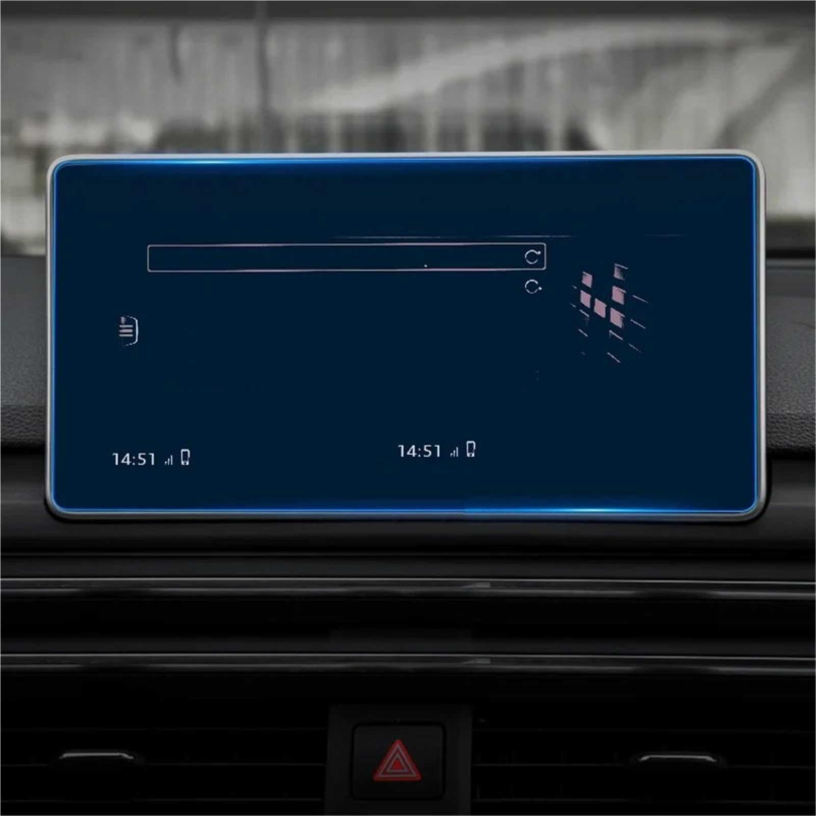 Displayschutzfolie Gehärtetes Glas Für A4 B9 S4 Für A5 S5 Für Q5 2016-2019 Auto-GPS-Radio-Navigations-Armaturenbrett-Displayschutzfolie LCD Navigation Displayschutz(220x110mm) von Wnfmjqe