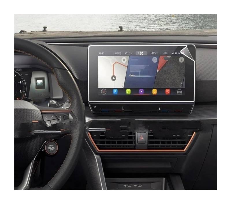 Displayschutzfolie PET-Displayschutzfolie Für Cupra Für Formentor 2021, 12 Zoll, Auto-GPS-Navigation, Touch-Display, Auto-Innenausstattung Navigation Displayschutz von Wnfmjqe