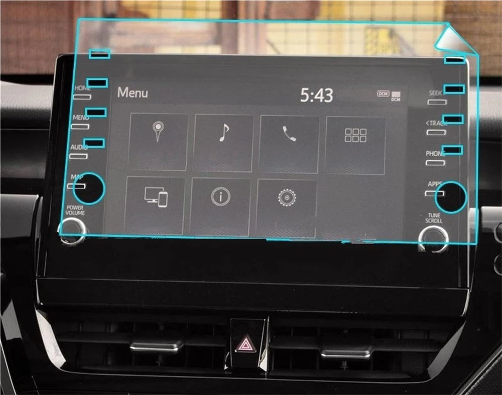 Displayschutzfolie PET-Displayschutzfolie Für Toyota Für Camry 2021 2022 9-Zoll-Autoradio Multimedia GPS-Navigation Innenausstattung Navigation Displayschutz von Wnfmjqe