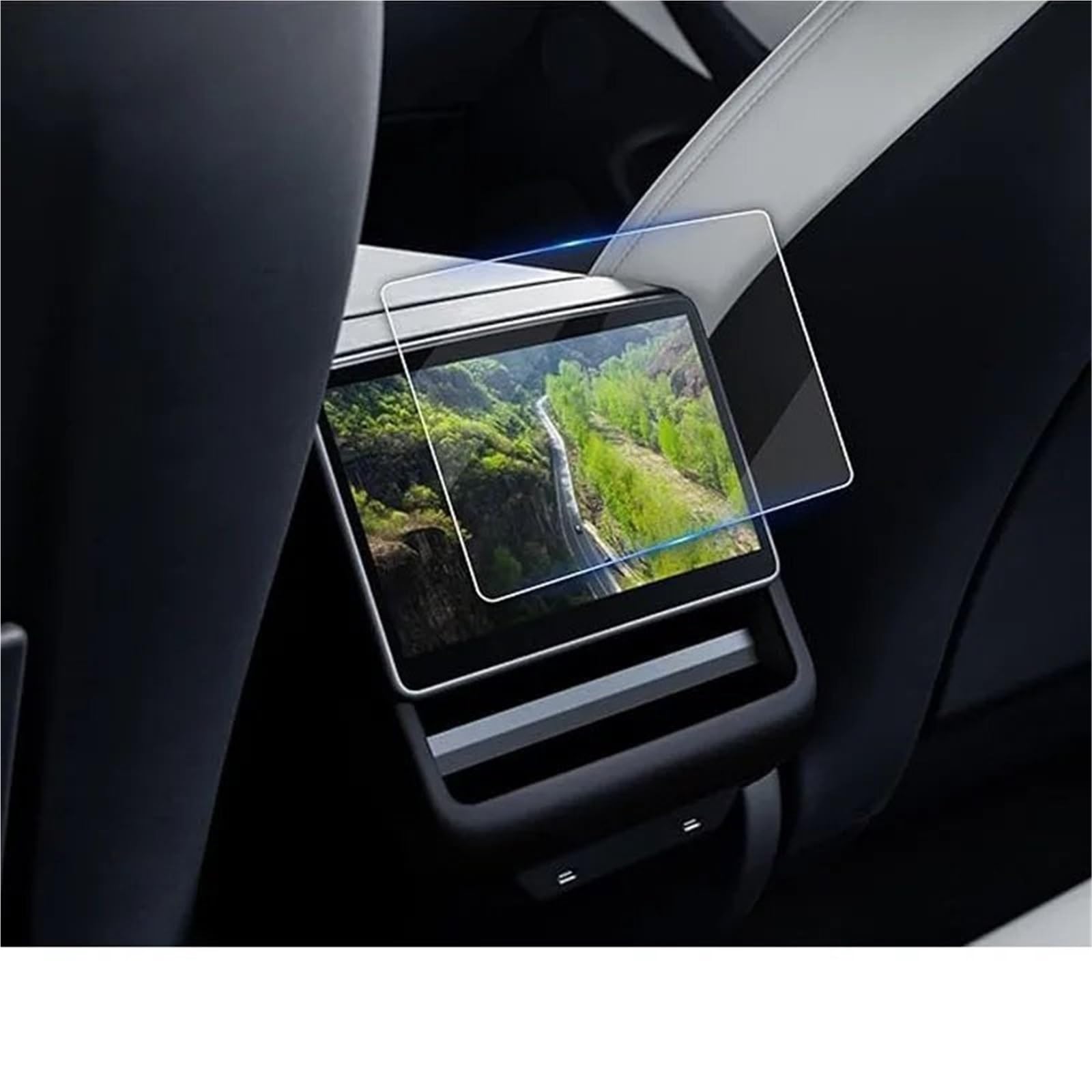 Displayschutzfolie Schutzfolie Aus Gehärtetem Glas Für Tesla Für Modell 3, Für Highland, Für Modell Y Für Juniper, Displayschutzfolie Für Die Hintere Mittelkonsole Navigation Displayschutz(Rear displa von Wnfmjqe