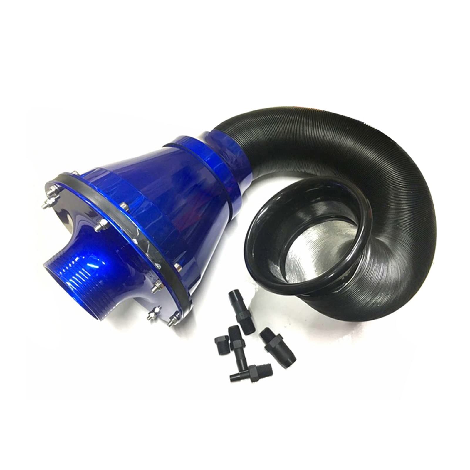 Lufteinlassschlauch Auto Ansaugrohr 3 Zoll 76 Mm Luftfilter Pilzkopf Air Power Intake Faltenbalg Filter Auto SUV High Flow Kaltlufteinlass Reiniger Trim(Blau) von Wnfmjqe