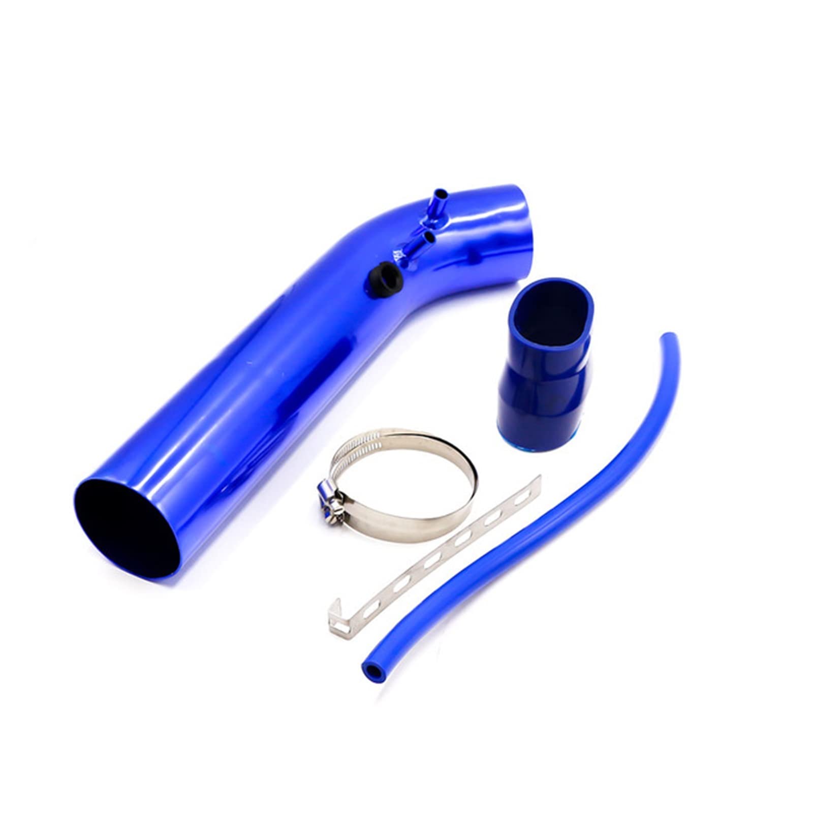 Lufteinlassschlauch Auto Ansaugrohr Universal Auto Luftansaugrohr Kit 3'' Zoll 76mm Rohre Kaltluftansaugsystem Kanalrohr Kit Luftfilter Aluminium(Blau) von Wnfmjqe