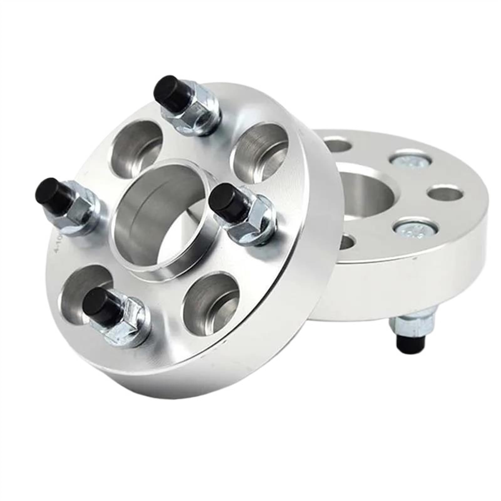 Spurplatten Spurverbreiterungen 2 Stück 4 Lug Anzug Für Universal Auto M12XP 1,5 12xP 1,25 5/20/25/30/35mm PCD 4X 100 Zentrum Bohrung 60,1mm Spurverbreiterung Adapter Flang(25mm P12x1.5 Silver) von Wnfmjqe