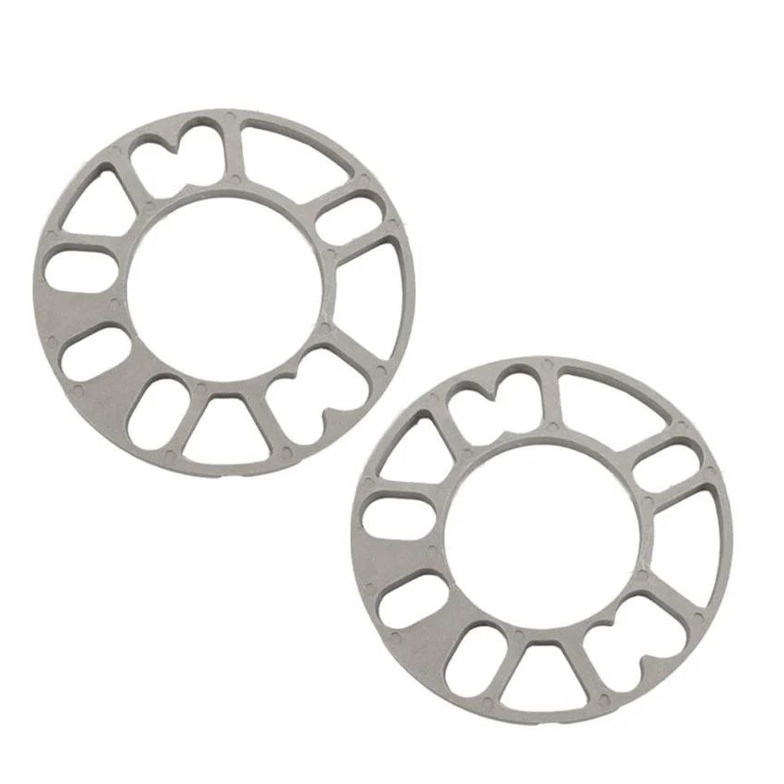 Spurplatten Spurverbreiterungen Universal 1/2/4PCS 3/5/8/10mm Auto Rad Spacer Shim Platte Auto Adapter Dichtung Für 4X 100 4x108 4X 114,3 5X 100 5x108 5X 114,3 5x120(2PCS 10mm) von Wnfmjqe