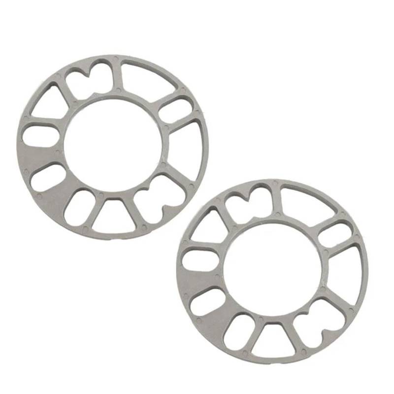 Spurplatten Spurverbreiterungen Universal 1/2/4PCS 3/5/8/10mm Auto Rad Spacer Shim Platte Auto Adapter Dichtung Für 4X 100 4x108 4X 114,3 5X 100 5x108 5X 114,3 5x120(2PCS 3mm) von Wnfmjqe