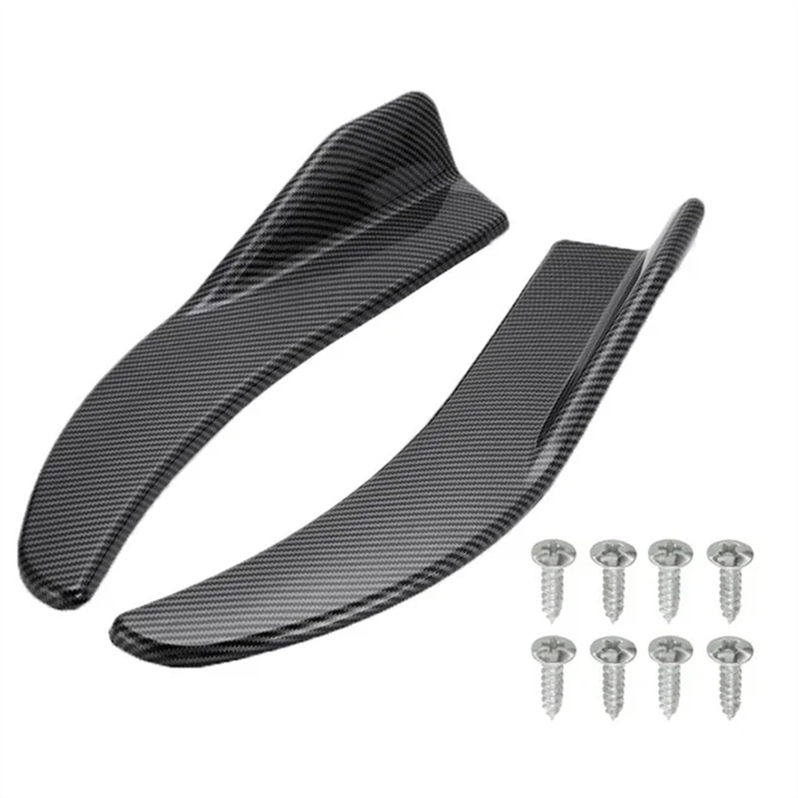 Winglet Diffuser 1 Paar Auto Bumper Spoiler Vorne Hinten Lip Anti-kollision Universal Auto Seite Rock Auto Seitenrock Splitter(Kohlefaser) von Wnfmjqe