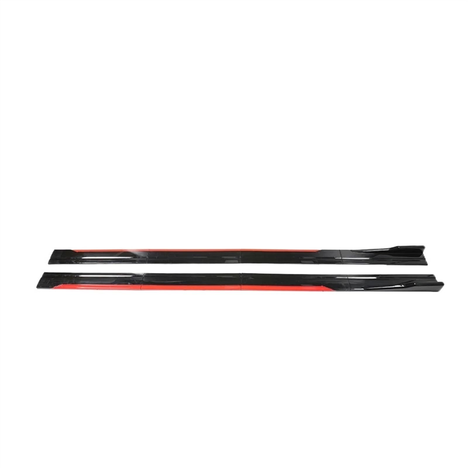 Winglet Diffuser 2,2 M Seitenschweller-Verlängerung, Rocker-Splitter, Diffusor Für SEAT Für Leon Für FR 5F MK1 MK2 MK3 MK3.5 MK4 MK5, Für Ibiza 6J 6L Auto Seitenrock Splitter(Red Glossy Black) von Wnfmjqe