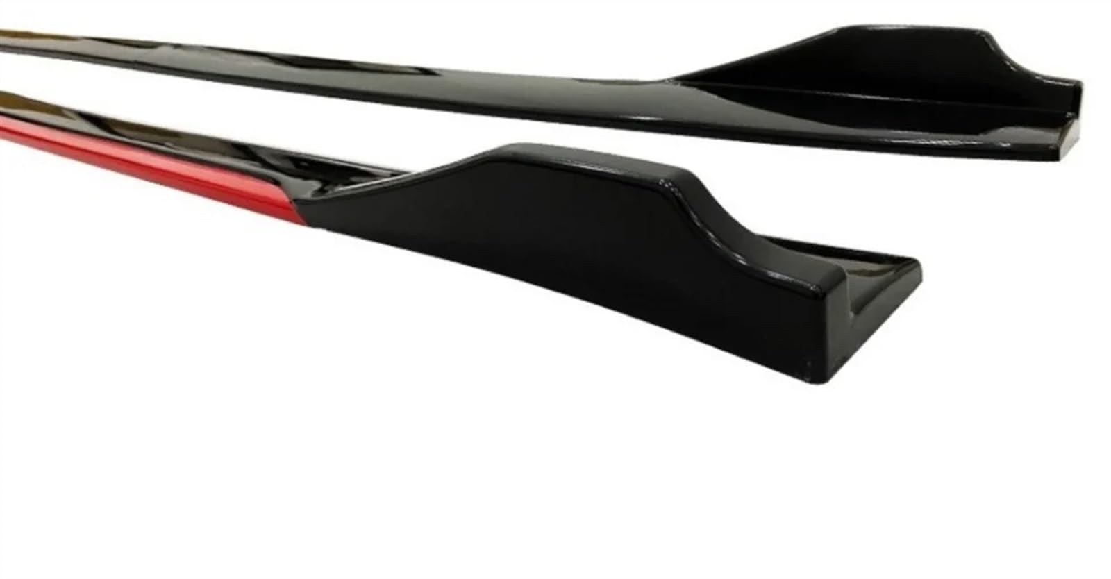 Winglet Diffuser 4 Stücke Für Seat Für Leon MK3 MK3.5 MK4 Auto Seitenschweller Verlängerung Rocker Panels Lip Splitter Spoiler Stoßstange Auto Seitenrock Splitter(Red+Gloss Black) von Wnfmjqe