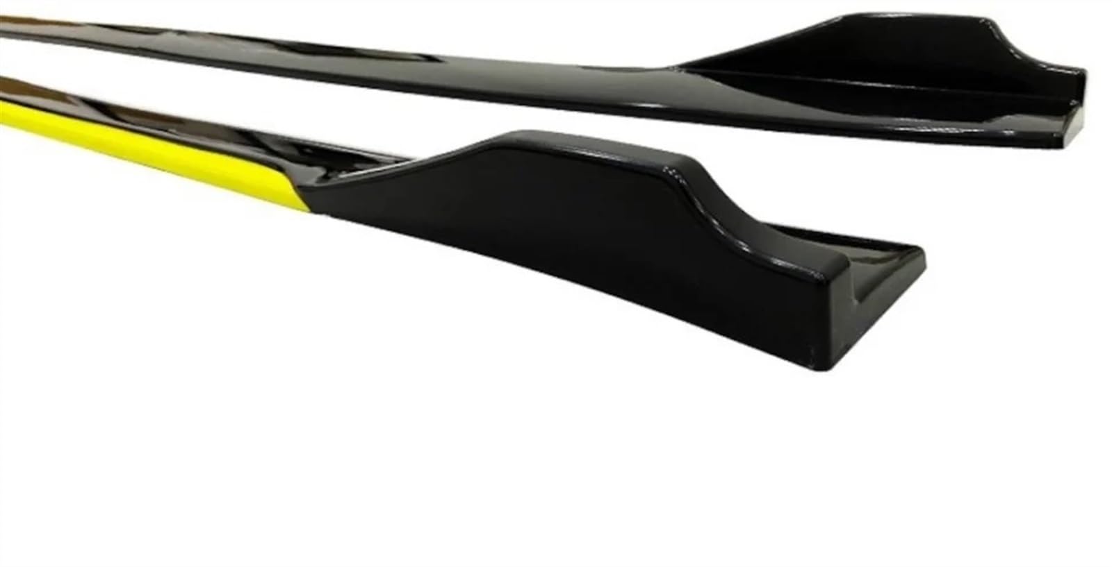 Winglet Diffuser 4 Stücke Für VW Für Golf MK7 MK 7,5 MK5 MK6 Auto Seitenschweller Verlängerung Rocker Panels Lip Splitter Spoiler Stoßstange Auto Seitenrock Splitter(Yellow+Gloss Black) von Wnfmjqe