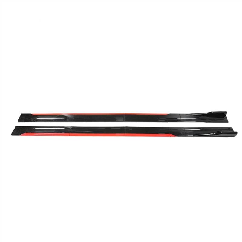 Winglet Diffuser 8 Stück Auto Seitenschweller Winglet Splitter Lip Side Spoiler Für A3 A4 A5 A6 A7 A7 A8 Q3 Q5 Q7 RS5 RS6 RS7 S3 S4 TT Auto Seitenrock Splitter(Rot) von Wnfmjqe