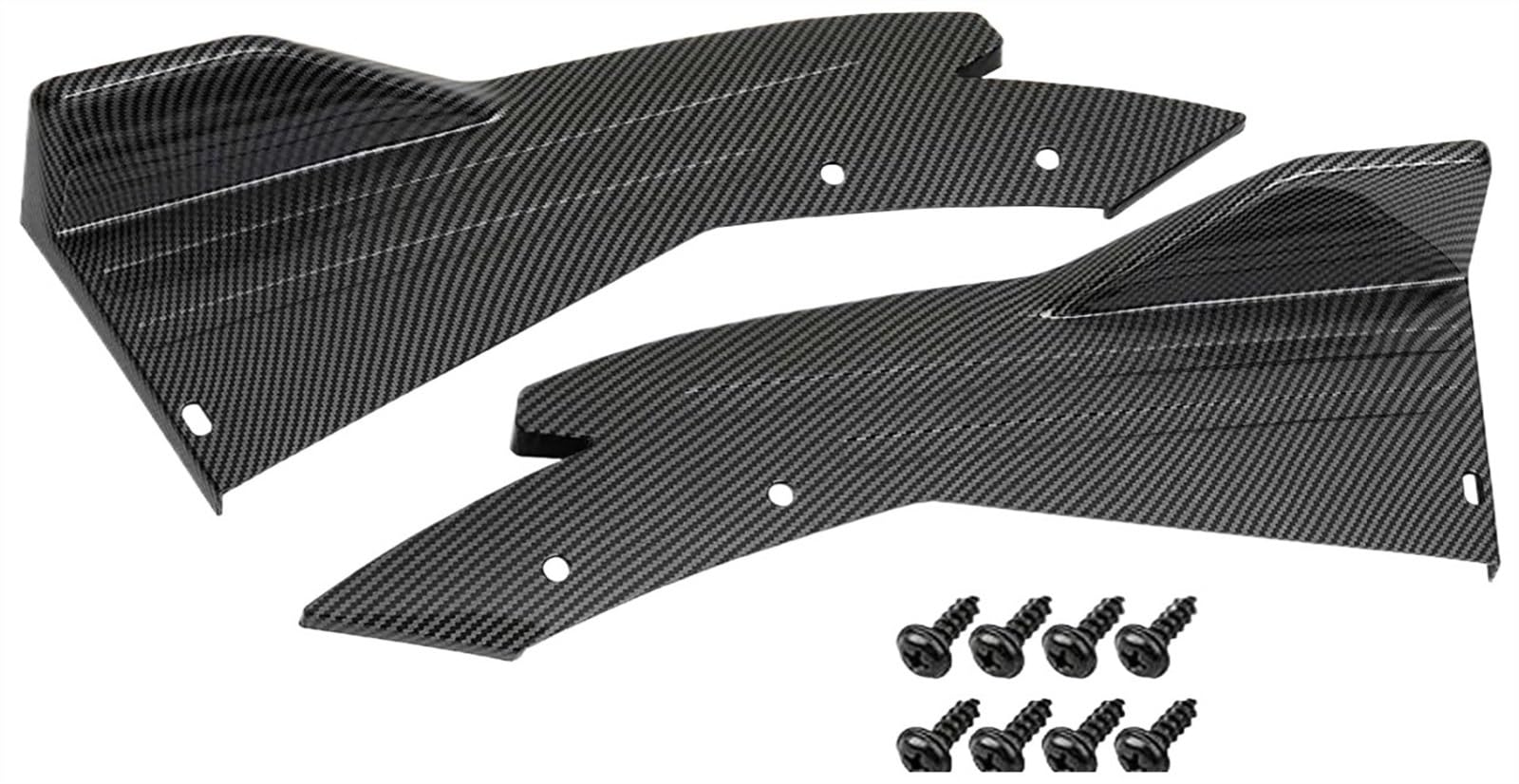 Winglet Diffuser Auto Heckspoiler Lippe Splitter Diffusor Body Kit Seitenschweller Für Hyundai Für Genesis Für Accent 2016 2017 2018 2019 2020 2021 Auto Seitenrock Splitter(Kohlefaser) von Wnfmjqe