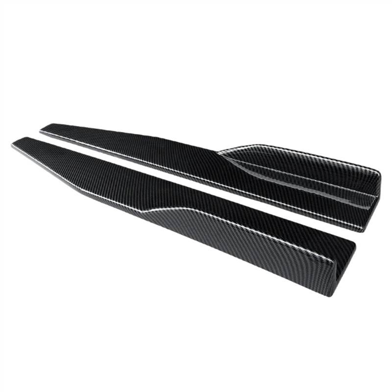 Winglet Diffuser Auto Seitenschweller Stoßfänger Diffusor Erweiterungen Spoiler Schürzen 75CM Für Benz Serie W205 W204 C63 W211 W212 Für CLA Für CLS Auto Seitenrock Splitter(Kohlefaser-Optik) von Wnfmjqe