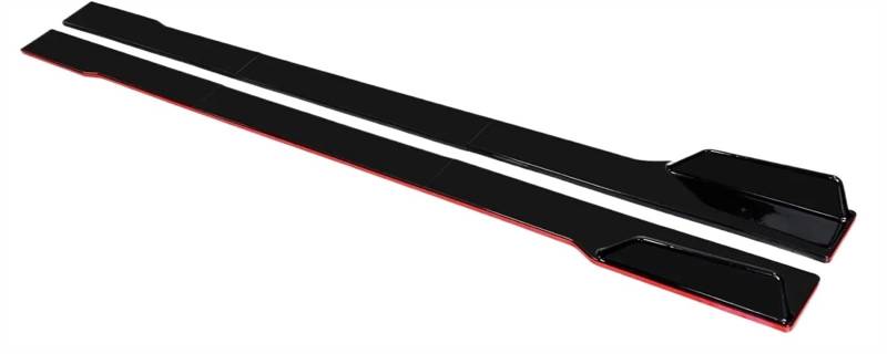 Winglet Diffuser Für Hyundai Für Veloster Für Turbo 2011-2015 2016 2017 2018 78,7 Zoll Seitenschweller Splitter Spoilerlippe Schwellerverkleidung Auto Seitenrock Splitter(Black with Red) von Wnfmjqe