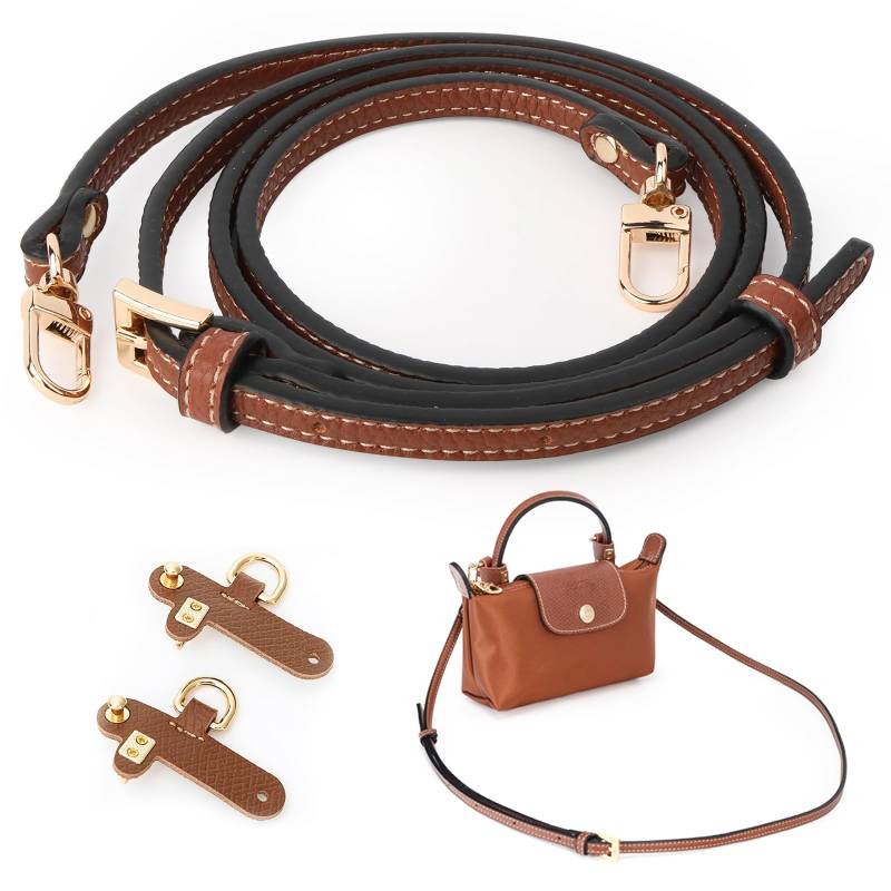 Schultergurt für Longchamp Tasche Damen, Schulterriemen aus Leder für Minitaschen, Leder Riemen Tragegurte für Longchamp, Verstellbarer Schulterriemen für Taschen, Mini Bag Straps von WnlahuWA