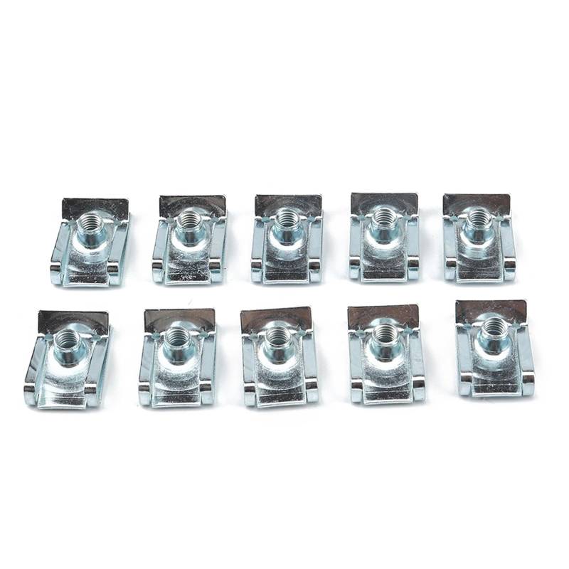 Woedpez 10 Stück M4-M5-M6-M8 U Typ Clips Mit Gewinde 8 Mm 5 Mm 6 Mm 4 Mm Muttern Für Auto Roller ATV Moped Langlebig von Woedpez