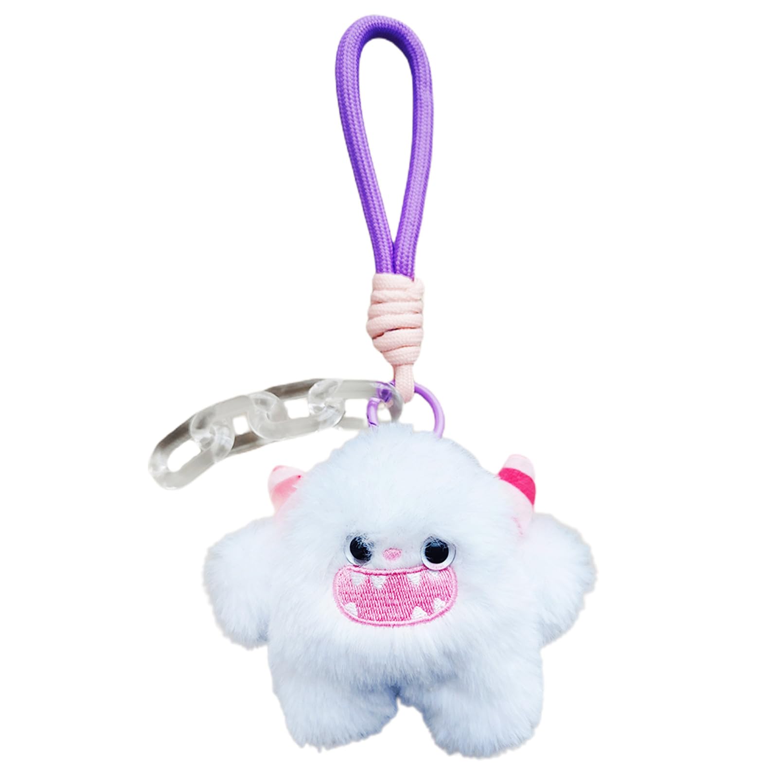 Woedpez Schlüsselanhänger Niedliche FluffysPlüschpuppe Schlüsselanhänger Frauen Mädchen Taschen Geldbörse Ornament Schlüsselanhänger Autoschlüsselringe Geschenk Charmante Dekoration von Woedpez