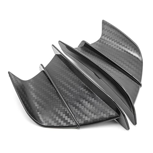 2 x Universal-Motorrad-Winglet, Kohlefaser, aerodynamische Winglets, Kunststoffe, Motorrad-Windflügel, Kohlefaser, aerodynamische Winglets, Verkleidung, Luftabweiser von Wokyo