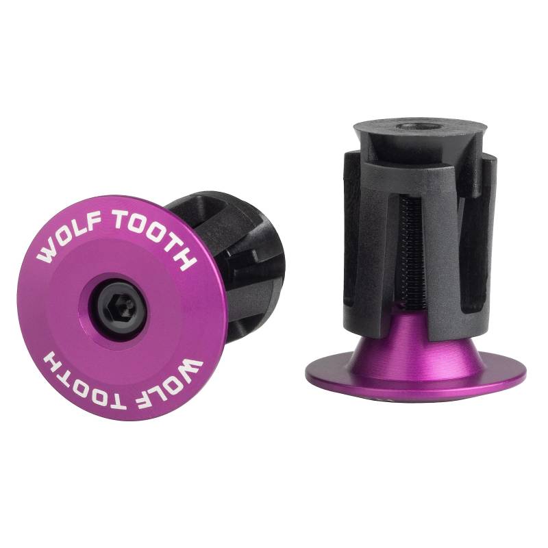 Wolf Tooth Components Wolfszahn-Endstopfen, Legierung, Violett, 2 Stück von Wolf Tooth