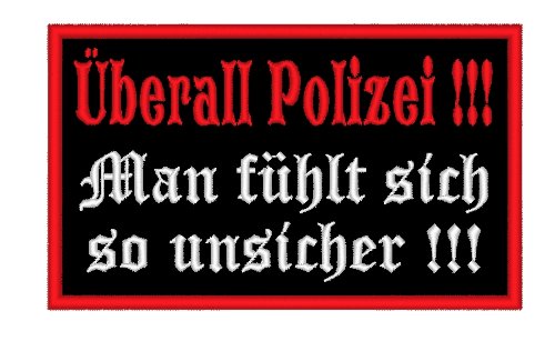 Aufnäher/Patch 10 x 6cm Überall Polizei von Wolfszeit