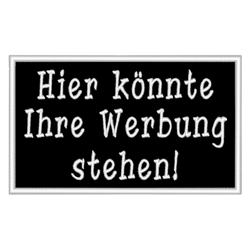 Wolfszeit Spruchaufnäher Hier könnte Ihre Werbung Stehen! - EIN rechteckiger Patch mit ca. 10x6cm von Wolfszeit