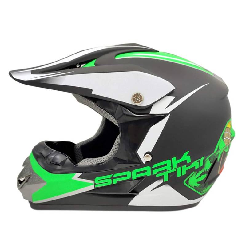 Woljay Motoradhelme Motocross Helm Cross ATV BMX Erwachsene (M, Grün) von Woljay