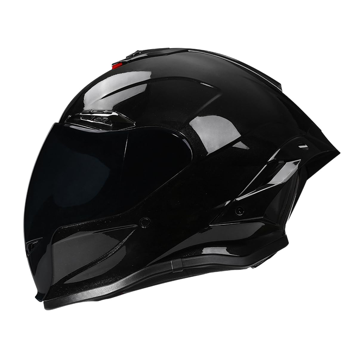 Woljay Motorradhelm Integralhelm Motorradhelme für Erwachsene Männer Frauen Rennsport Straßenmoped DOT / ECER22-05 zugelassen (Gloss Black,Large) von Woljay